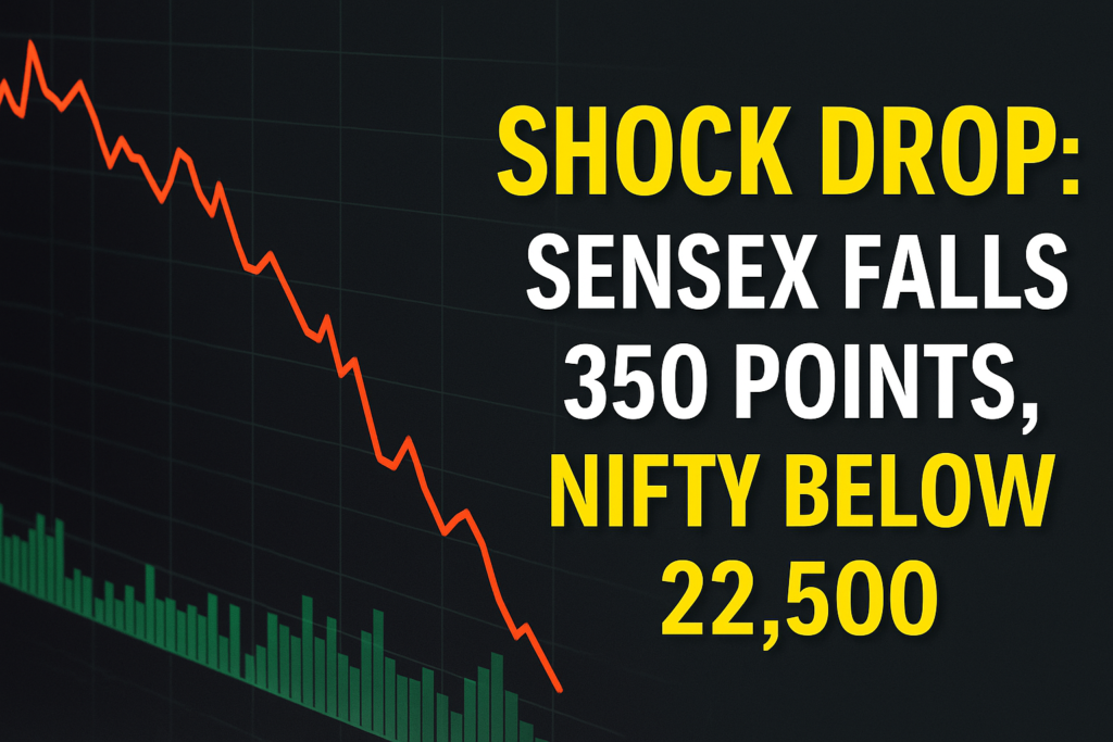 Shock Drop: Sensex Falls 350 Points, Nifty Below 22,500